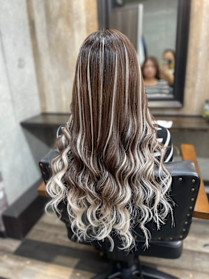 グラデーションカラー/シールエクステ/バレイヤージュ