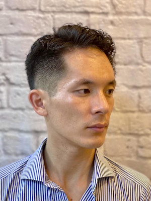 メンズショート×パーマ