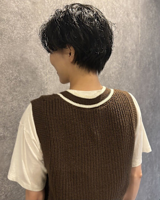 ハンサムショート×ニュアンスパーマ