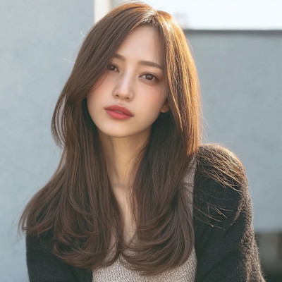 ブラウンヘア/ロングヘア/小顔/髪質改善/似合わせカット