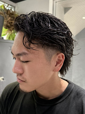 メンズ　ショート　ハイトーン　メンズバレイヤージュ