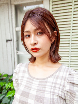 重め外ハネミディ