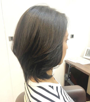 ヘアドネーション後菱形レイヤー