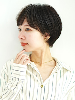 前下がりショート・ボブ/絶壁解消/前髪あり/40代/30代