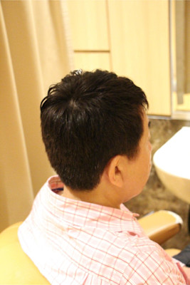 ビジネスショート×白髪染め