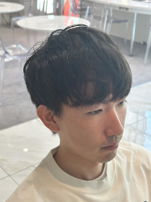 くせ毛活かしマッシュ