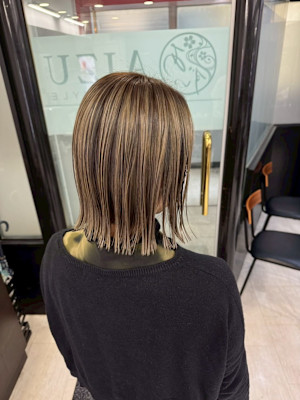 白髪ぼかしハイライト