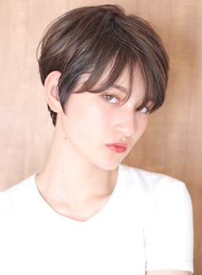 ショート・ボブ/丸顔/前髪あり/絶壁解消/30代/40代/