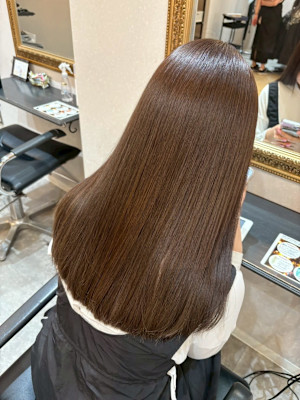 髪質改善/透明感カラー/顔まわりレイヤー/カット/韓国/前髪