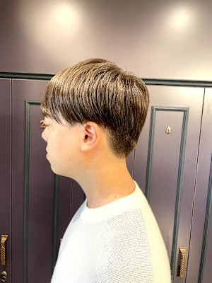 センター分けマッシュ