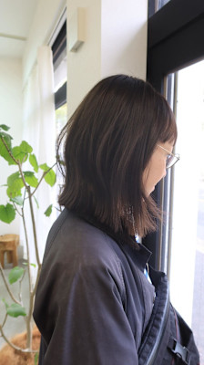 ミディアム/髪質改善グレージュ