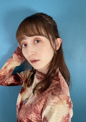 編み込みハーフアップ