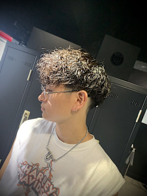 Vマッシュ×波巻きパーマ×スペインカール×men's×メンズ