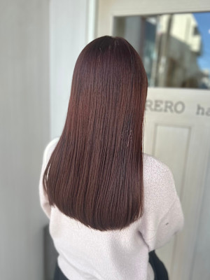ミディアムヘア/暖色カラー