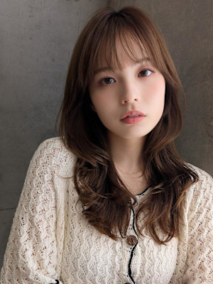 フェイスレイヤー×ゆる巻きパーマ