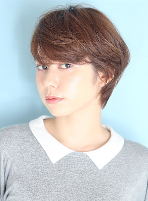 ショート・ボブ/丸顔/前髪あり/絶壁解消/40代/50代