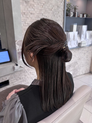 お呼ばれに◎ カチモリハーフアップの艶まとめ