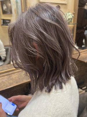 ゆるふわミディアム/ラベンダーグレージュ