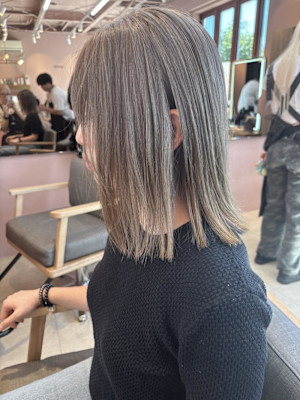 ミルクティーベージュ/ダブルカラー/髪質改善/ブリーチ