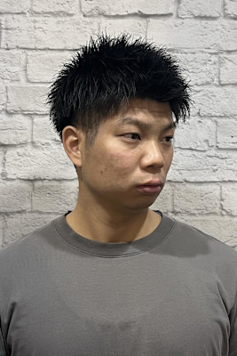 ツーブロスパイキーショート