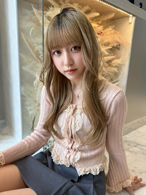 小顔ヘア/髪質改善/ブリーチなしカラー/ヘアアレンジ