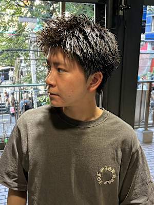 【スパイキーショート】メンズカット/短髪/ピンパーマ/刈り上