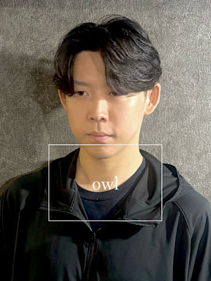 ニュアンスパーマ×センターパート×men's