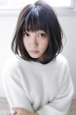 【Lolonois豊中】ふんわり黒髪ミディアムボブ
