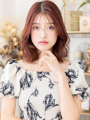 大人美人ひし形ミディアム艶感バーガンディ　ココアブラウン