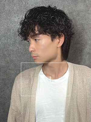 シャドウパーマ×マッシュウルフ×ウルフマッシュ×men's