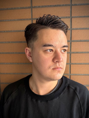 【大村指名】メンズカットフェード7:3パート