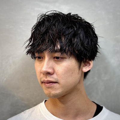 スパイラルパーマ×マッシュスタイル