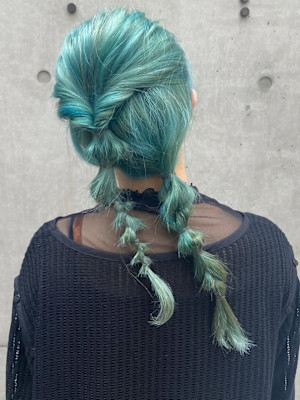 編みおろしふわふわヘアセット