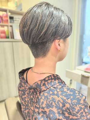 ショート 2ブロック メンズライク