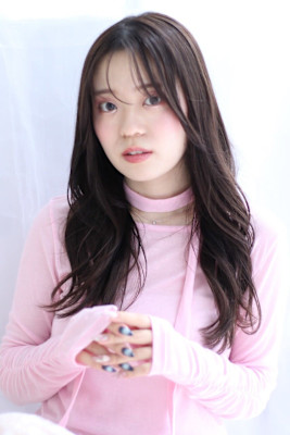 小顔ワンホン前髪×オリーブグレー 20代30代40代