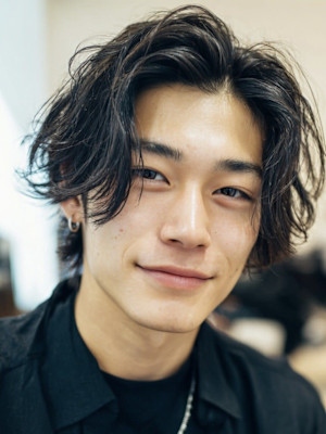 【韓国マッシュウルフ×ナチュラルパーマ】ラフにキマる雰囲気