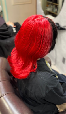 原色レッド×1ブリーチ