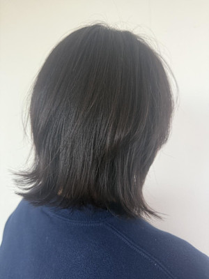 切りっぱなしボブ/顔まわりレイヤー