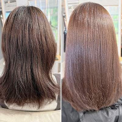  自然なストレートヘアを叶える、プレミアム髪質改善縮毛矯正