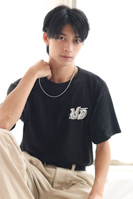 メンズショート/ニュアンスパーマ/センターパート