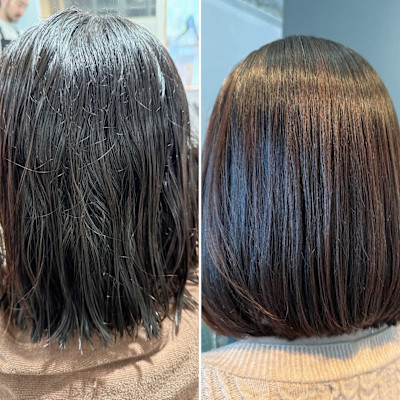 自然なストレートヘアを叶える、プレミアム髪質改善縮毛矯正
