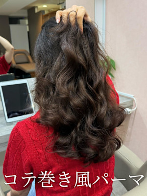 韓国風パーマ/コテ巻き風パーマ/レイヤー/デジタルパーマ
