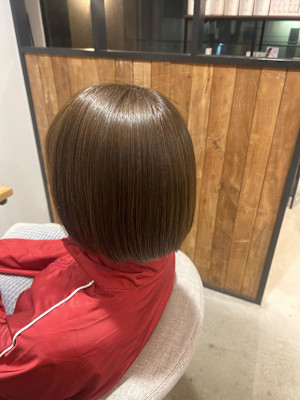 ベージュ/ボブ/10代20代/薬院