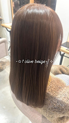 オリーブベージュ/10代20代/薬院