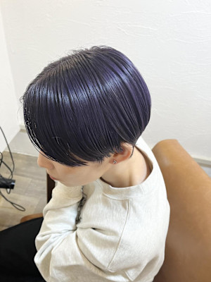 ラベンダー/ショート/20代/圓福