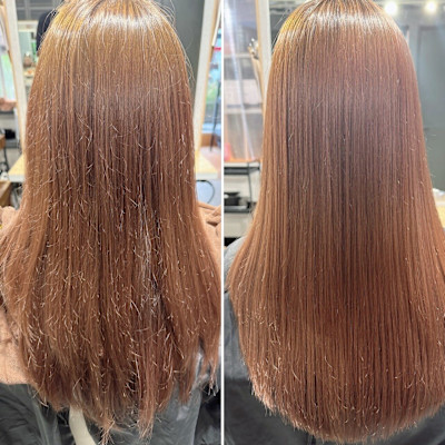 自然なストレートヘアを叶える、プレミアム髪質改善縮毛矯正