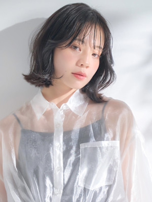 外ハネボブ×暗髪カラー×美髪