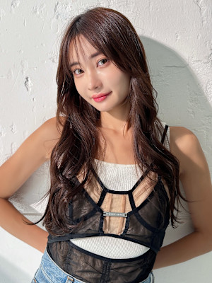 ゆるふわヘア×韓国風×シアーブラウン