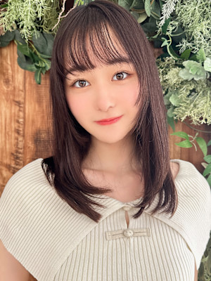 ショコラブラウン×シースルーバング