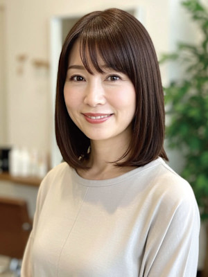 40-50代にオススメ★艶さらストレートボブ